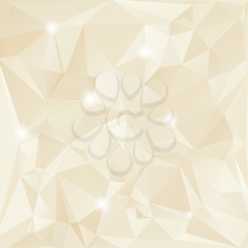Abstract polygonal background in beige tones. There is a variant in the vector.
