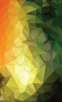Abstract polygonal background in green, yellow, blue shades. There is a variant in the vector.