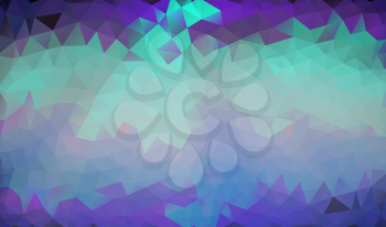 Abstract polygonal background in green, pink, purple, neon shades. There is a variant in the vector.