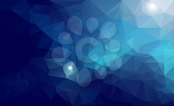 Abstract polygonal background in multicolored shades. There is a variant in the vector.
