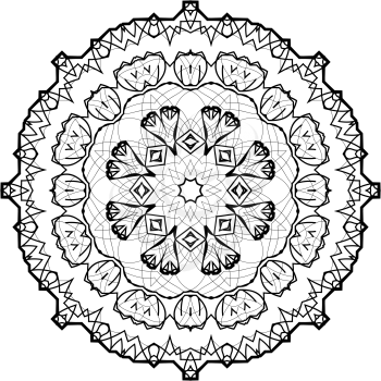 Mandala. Vintage decorative elements. Oriental pattern, vector illustration. Coloring book page. Islam, Arabic, Indian, moroccan spain turkish mystic ottoman motifs
