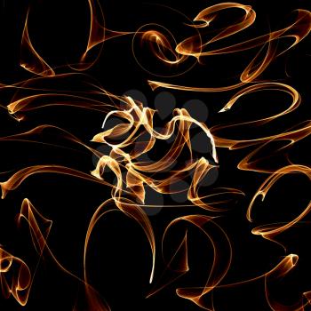 Beautiful abstract background with colorful smoky spirals. A fiery rose.