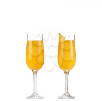 Collage Orange juice in a glass