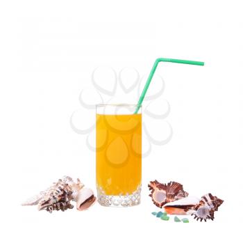 Orange juice in a glass 