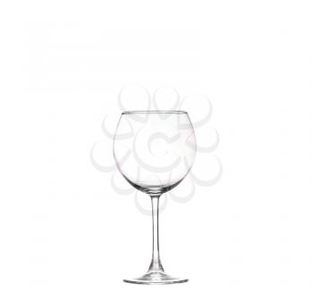 Empty glass isolated on white background.