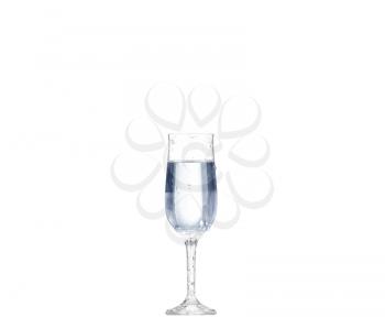 Glass of water isolated on a white background.