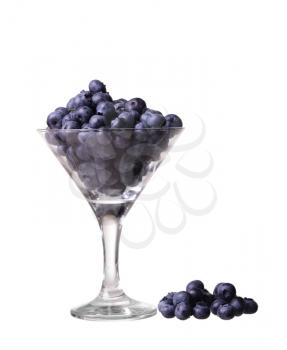 blueberries in a glass