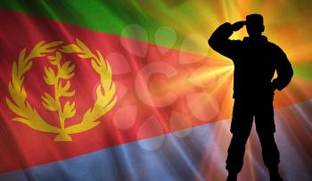 Flag with original proportions. Flag of the Eritrea
