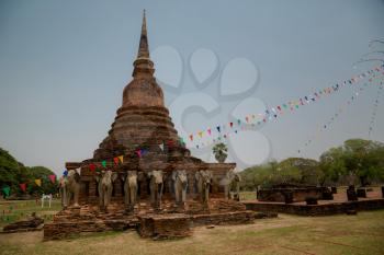 Wat Phra si rattana mahathat or Wat Phra Prang in sri Satchanalai historical park, Sukhothai Province, Thailand.