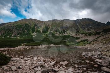 Czarny Staw Gasienicowy in Tatras Mountains Poland. UNESCO's World Network of Biosphere Reserves. Five Lakes Valley. Beautiful Scenic View. European Nature.
