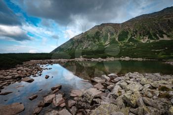 Czarny Staw Gasienicowy in Tatras Mountains Poland. UNESCO's World Network of Biosphere Reserves. Five Lakes Valley. Beautiful Scenic View. European Nature.