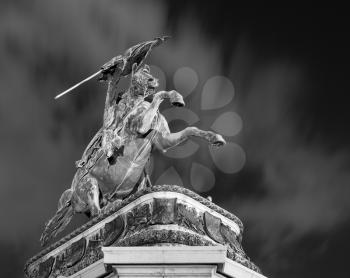 Equestrian statue of Archduke Charles of Austria in Heldenplatz, Vienna, Austria