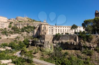 Parador in the old Convent of St Paul in town of Cuenca in Castilla-La Mancha, Spain, Europe