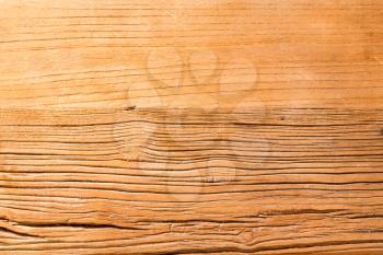 Detailed background abstract image of the aging wood of a rustic table in macro closeup