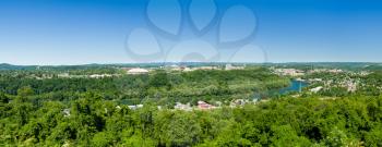 Panorama of Morgantown WV and campus of West Virginia University