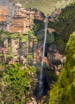 Govetts Leap Waterfall near Blackheath overlooking the majestic Blue Mountains NSW Australia