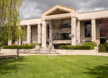 Entrance to the State Supreme Court of Nevada in Carson City