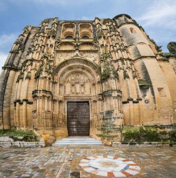Entrance of Church of Santa Maria in Arcos de la Frontera near Cadiz in Spain