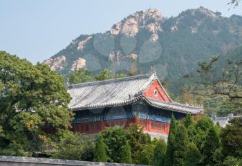 Mountain behind Temple of Supreme Purity of Tai Qing Gong at Laoshan