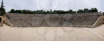 Stitched panorama of theater of the Sanctuary of Asklepios at Epidaurus