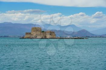 The old venetian castle of Bourtzi in the harbor of Nafplio
