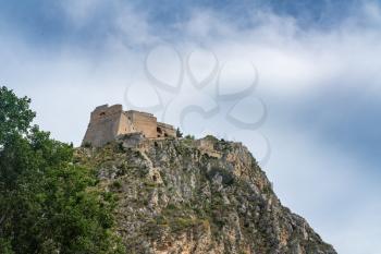 Hilltop fortress of Palamidi above the city of Nafplio in Greece