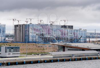ST PETERSBURG, RUSSIA - SEPTEMBER 13: New Passenger Port on September 13, 2017 in St Petersburg, Russia. The port opened in 2011.
