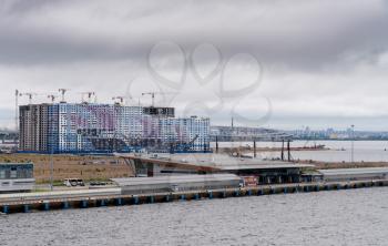 ST PETERSBURG, RUSSIA - SEPTEMBER 13: New Passenger Port on September 13, 2017 in St Petersburg, Russia. The port opened in 2011.
