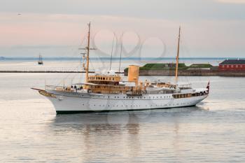 COPENHAGEN, DENMARK - SEPTEMBER 18: HDMY Dannebrog on September 18, 2017 in Copenhagen. The ship was launched in 1931