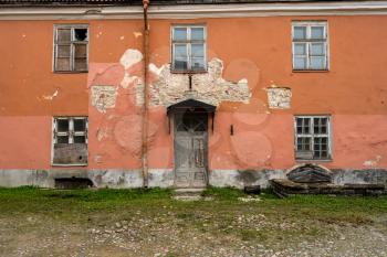 Dilapidated old house in the Toompea district of Old Town Tallinn in Estonia