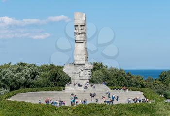GDANSK, POLAND - 16 SEPTEMBER: Westerplatte Monument on 16 September 2017 in Gdansk, Poland. The monument was opened in 1966.