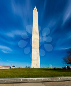 Washington Monument on a clear winter day in Washington DC, United States of America