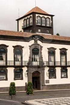 Entrance to City Hall in Funchal on island of Madiera