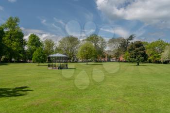 Bandstand in the town park in Oswestry, Shropshire