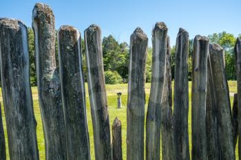 Stockade of Fort Necessity, a National Park Service location, in Pennsylvania