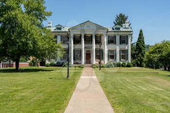 CLARKSBURG, WV - 15 JUNE 2018: Waldomore historic building in Clarksburg, West Virginia