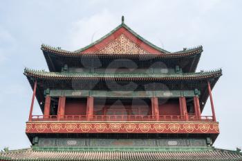 Detail of the Drum tower in Beijing, China
