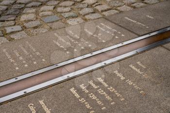 Greenwich Meridian line at the Royal Observatory in London