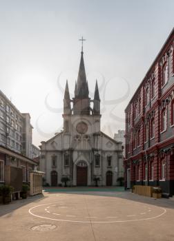 St Joseph's church built in the 1860s in the Huangpu district of Shanghai in China