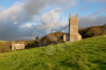 Stone building of church of St Morwenna and St John the Baptist in in Morwenstow, Cornwall