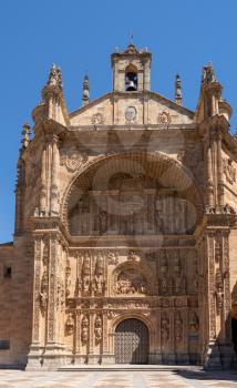 Detail of the facade of Convento de San Estaban in Salamanca Spain