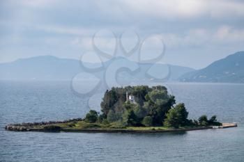 Mouse island off the coast of Corfu in Greece