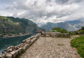 Viewpoint above old port of Kotor from hike to Fortress