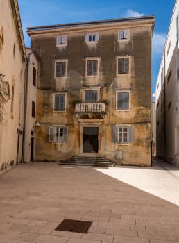 Old home in the ancient old town of Zadar in Croatia