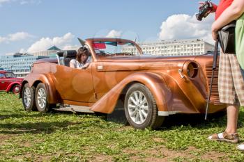 Moscow, Russia - June 22, 2016: Exhibition of rare and vintage cars. Exclusive car models