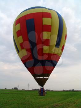 Travel by a balloon. The movement on hot air.