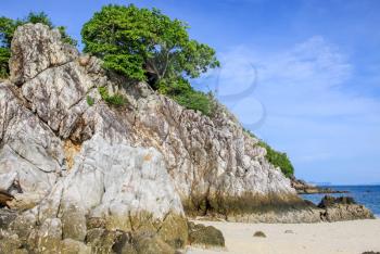 Thailand, the island of Phuket. Rocks off the coast of the sea.