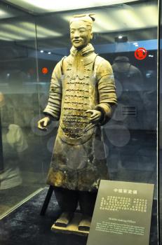 XIAN, CHINA - October 29, 2017: The rookie of the terracotta army. Terracotta Army