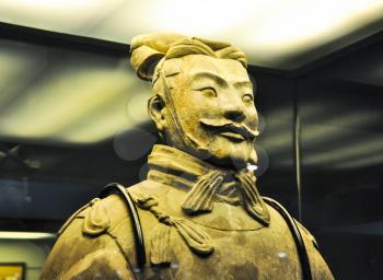 XIAN, CHINA - October 29, 2017: General of the terracotta army Terracotta Army