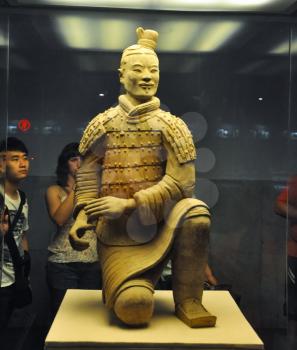 XIAN, CHINA - October 29, 2017: Archer of the terracotta army Terracotta Army